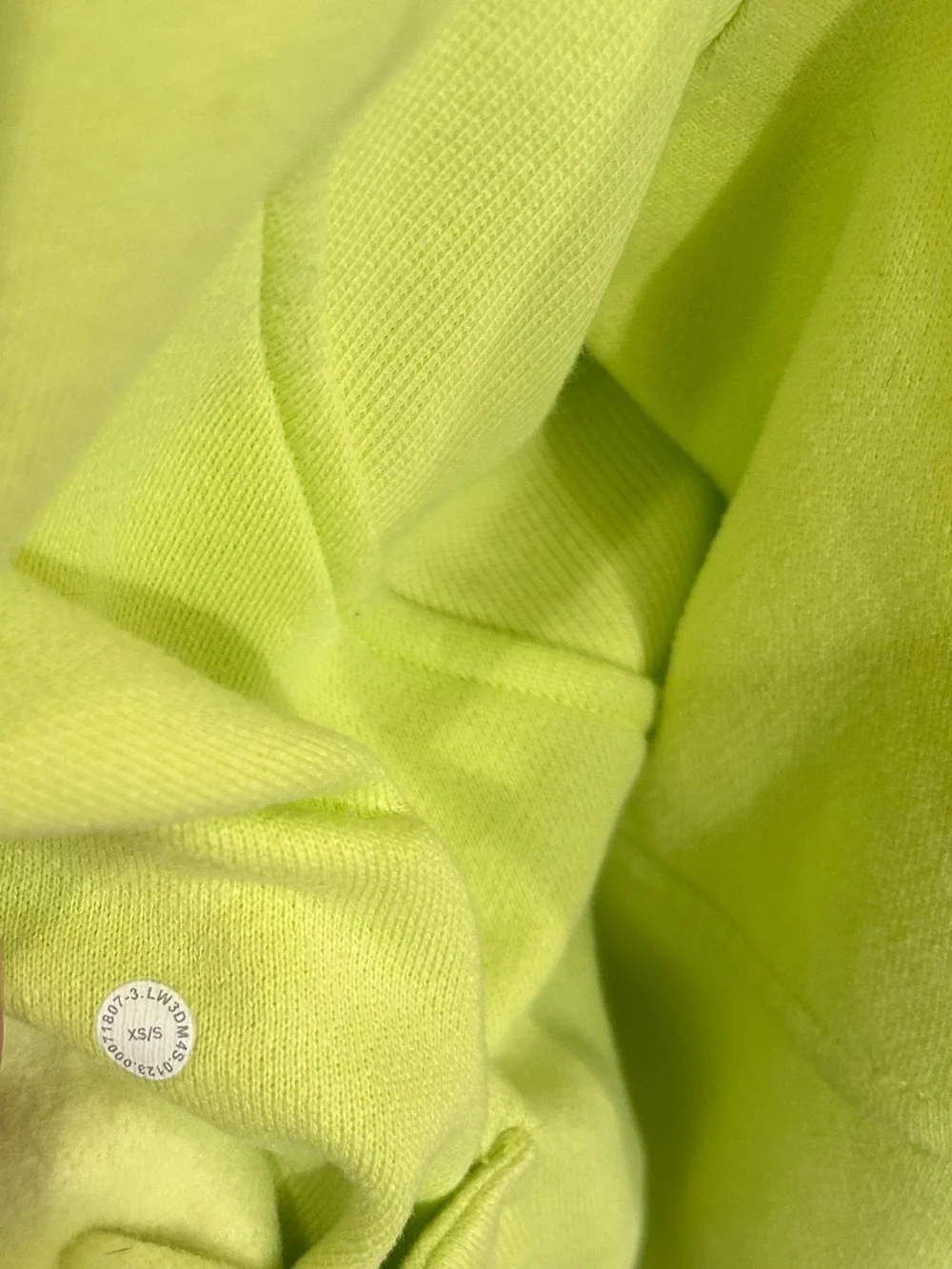lululemon athletica Lemon Lime Half-Zip Hoodie oversized Size XS - Picture 5 of 6